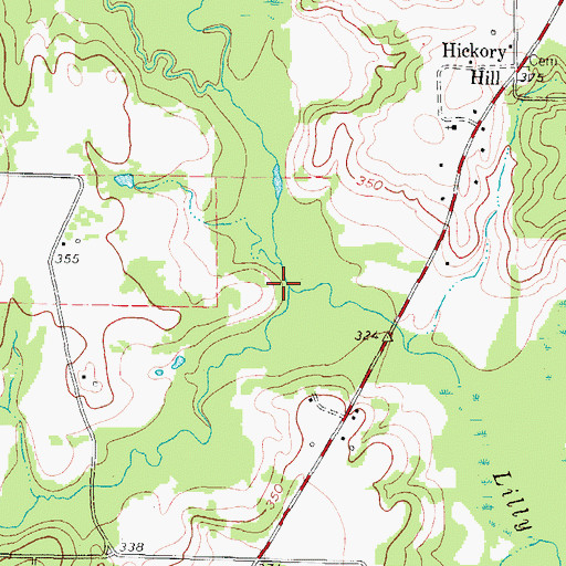 Topographic Map of North Lilly Creek, TX