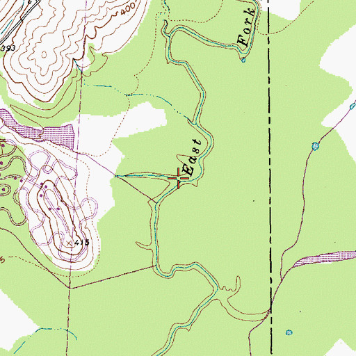 Topographic Map of North Mesquite Creek, TX