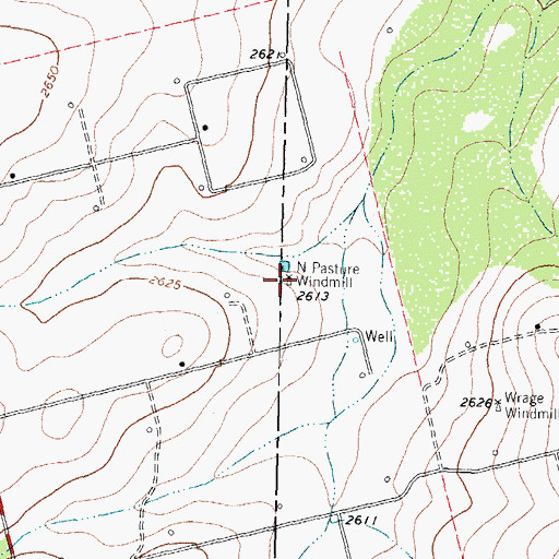 Topographic Map of North Pasture Windmill, TX