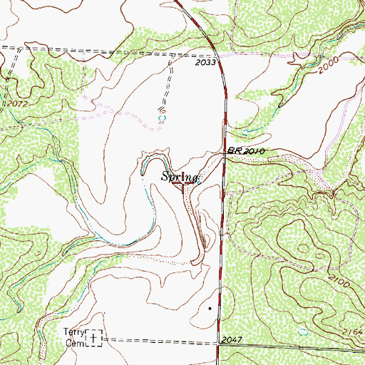 Topographic Map of North Pecan Creek, TX