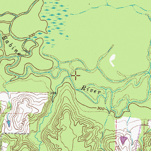 Topographic Map of North Prairie Creek, TX