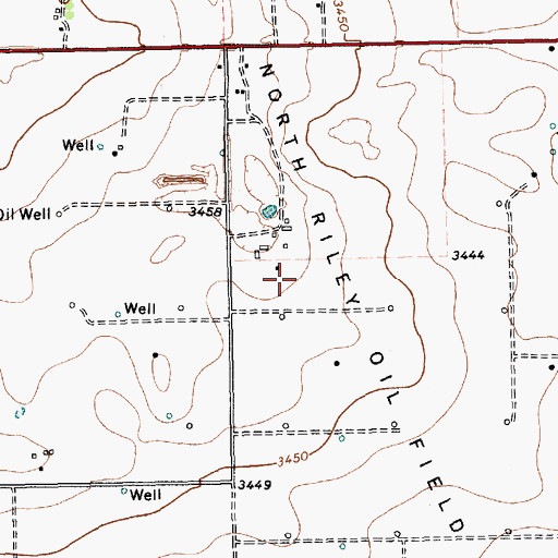 Topographic Map of North Riley Oil Field, TX