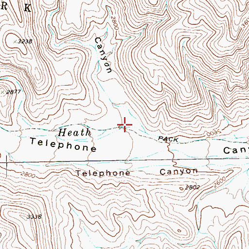 Topographic Map of North Telephone Canyon, TX