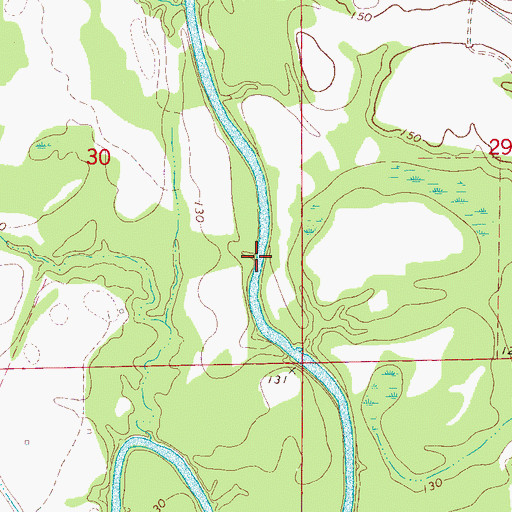 Topographic Map of Wall Ferry (historical), AL