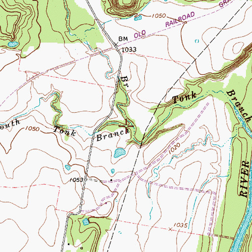 Topographic Map of North Tonk Branch, TX