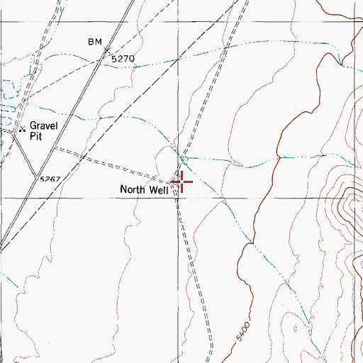 Topographic Map of North Well, TX