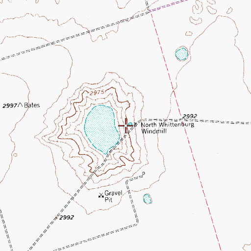 Topographic Map of North Whittenburg Windmill, TX