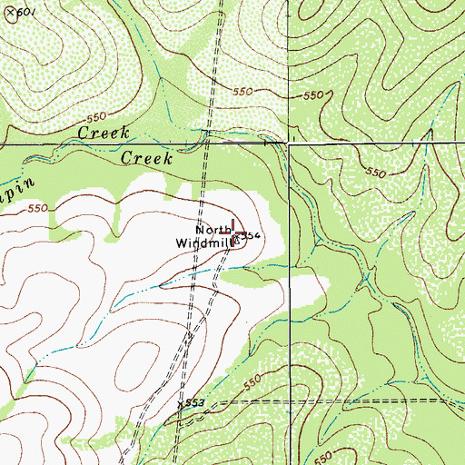 Topographic Map of North Windmill, TX