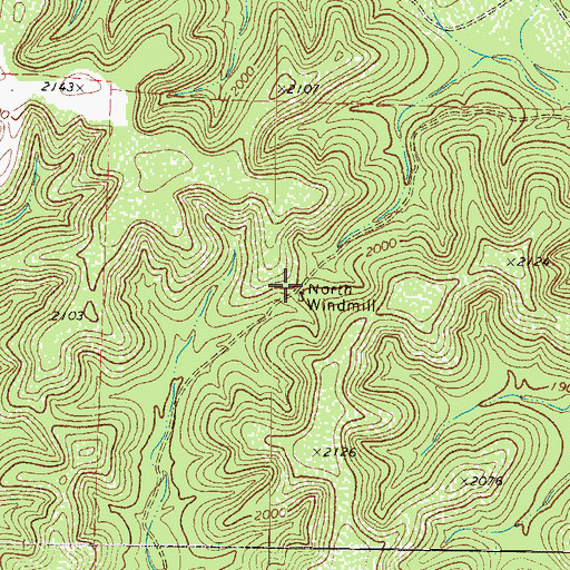 Topographic Map of North Windmill, TX