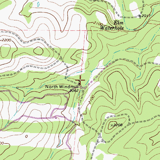 Topographic Map of North Windmill, TX