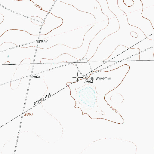Topographic Map of North Windmill, TX