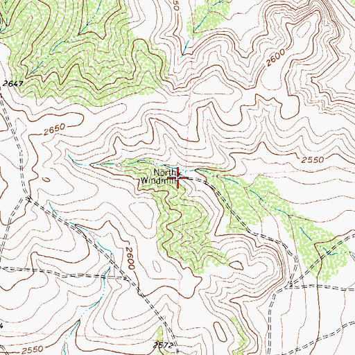 Topographic Map of North Windmill, TX