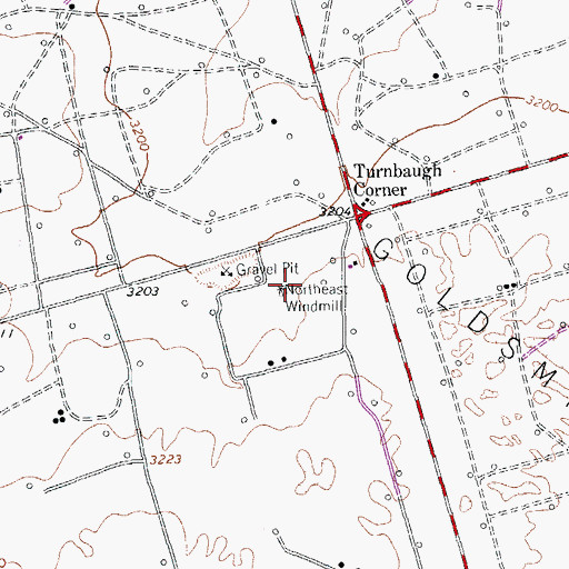 Topographic Map of Northeast Windmill, TX