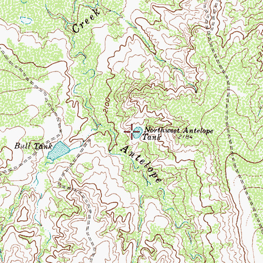 Topographic Map of Northwest Antelope Tank, TX
