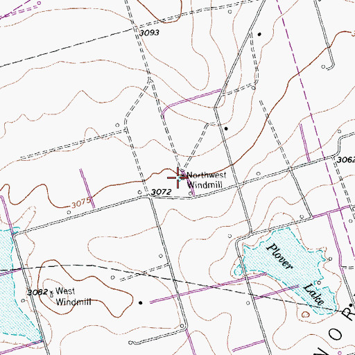 Topographic Map of Northwest Windmill, TX