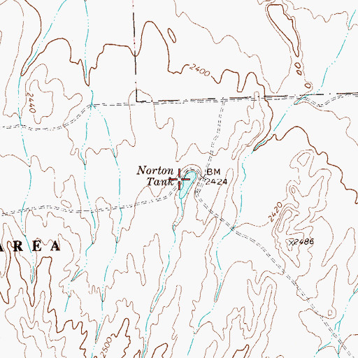 Topographic Map of Norton Tank, TX