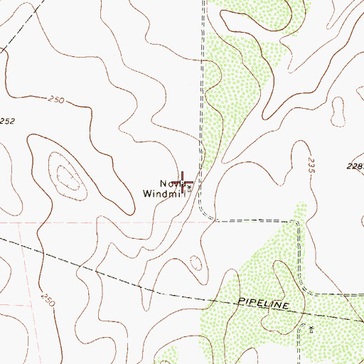 Topographic Map of Novia Windmill, TX