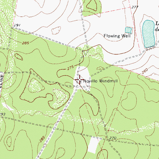 Topographic Map of Novillo Windmill, TX