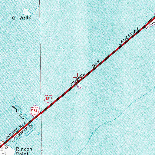 Topographic Map of Nueces Bay Causeway, TX