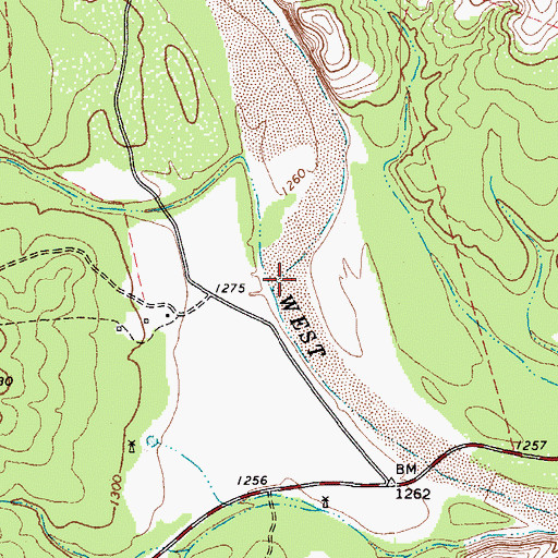 Topographic Map of Nueces Creek, TX