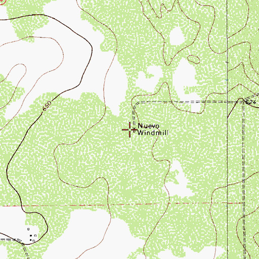 Topographic Map of Nuevo Windmill, TX