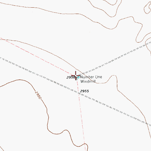 Topographic Map of Number One Windmill, TX