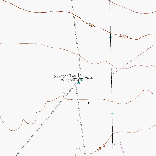 Topographic Map of Number Two Windmill, TX
