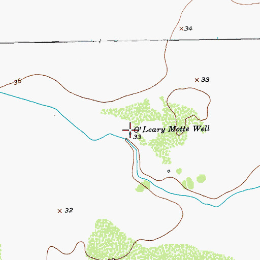 Topographic Map of O'Leary Motte Well, TX