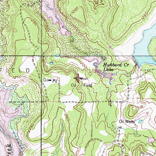 Topographic Map of O'Neal Oil Field, TX