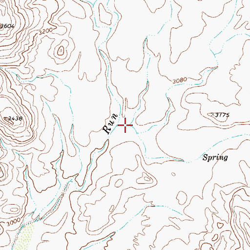 Topographic Map of Oak Creek, TX
