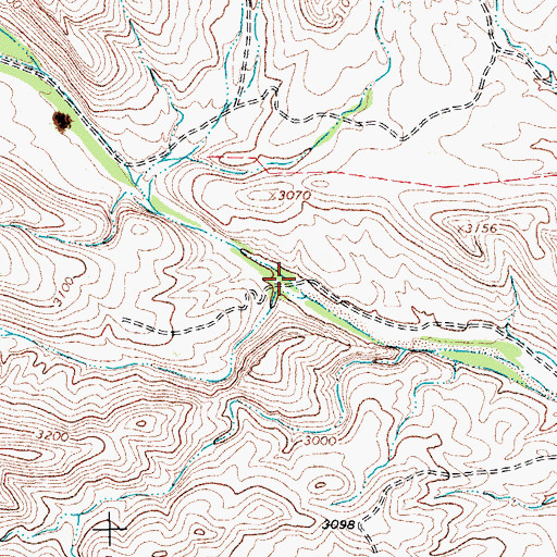 Topographic Map of Oak Draw, TX