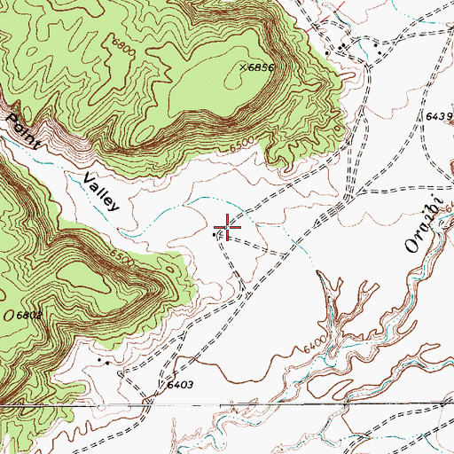 Topographic Map of Big Point Valley, AZ