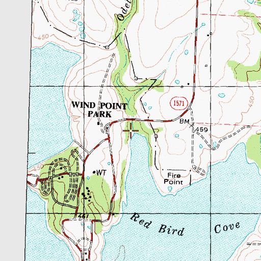 Topographic Map of Odell Branch, TX