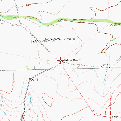 Topographic Map of Odom Ranch, TX