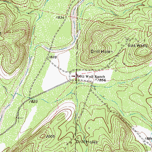 Topographic Map of Oil Well Ranch, TX