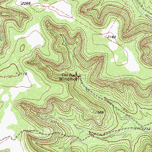 Topographic Map of Oil Well Windmill, TX
