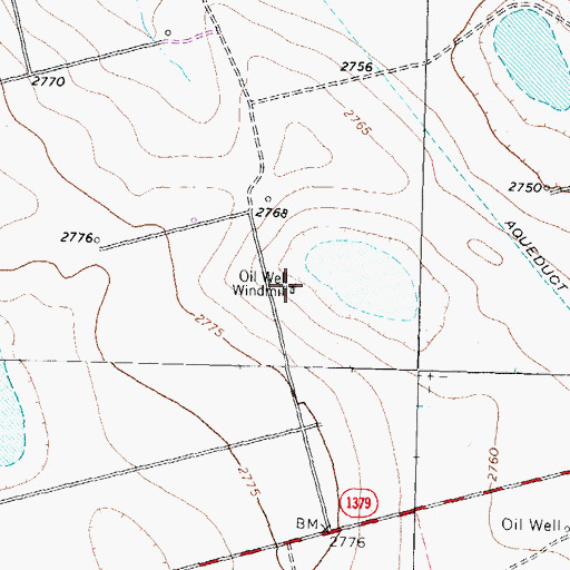 Topographic Map of Oil Well Windmill, TX