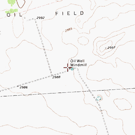 Topographic Map of Oil Well Windmill, TX