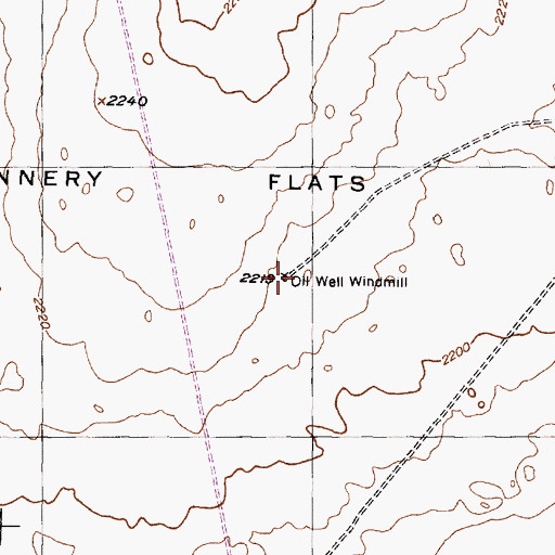 Topographic Map of Oil Well Windmill, TX