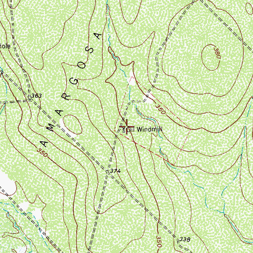 Topographic Map of Oil Windmill, TX