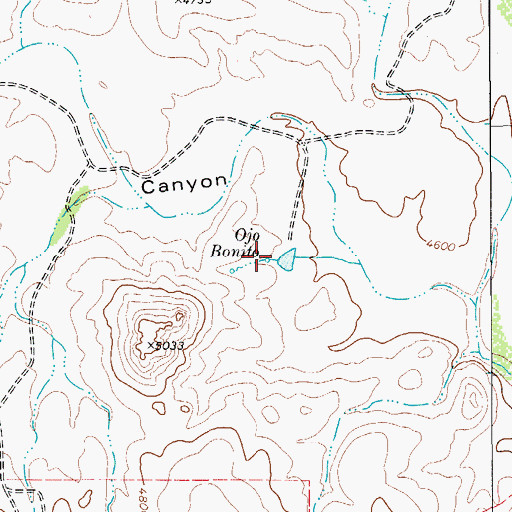 Topographic Map of Ojo Bonito, TX