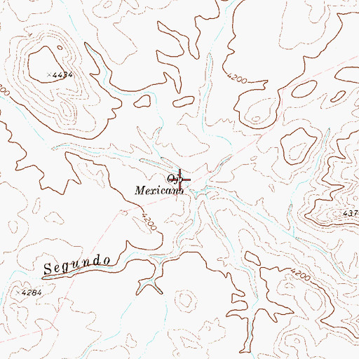 Topographic Map of Ojo Mexicano, TX