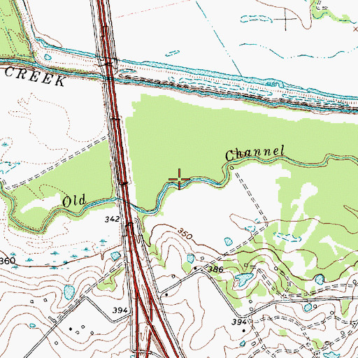 Topographic Map of Old Channel, TX