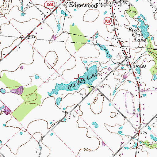 Topographic Map of Old City Lake, TX