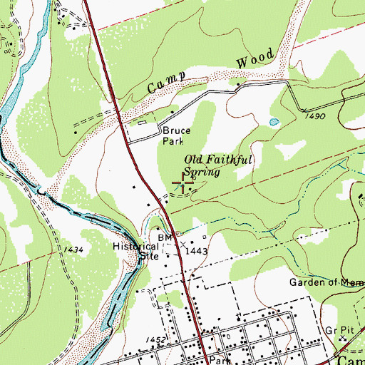 Topographic Map of Old Faithful Spring, TX