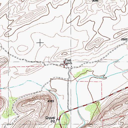 Topographic Map of Old Fort Pena Colorada, TX