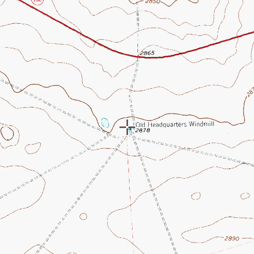 Topographic Map of Old Headquarters Windmill, TX