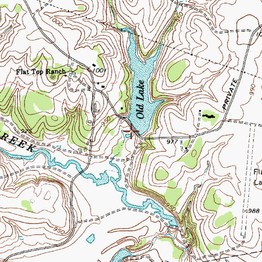 Topographic Map of Old Lake, TX
