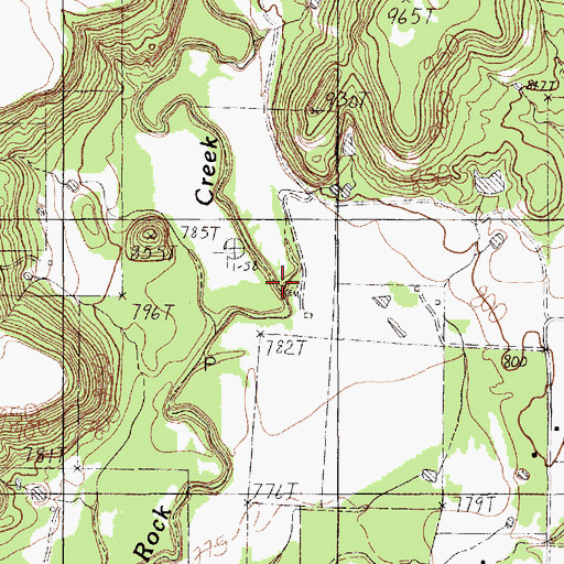 Topographic Map of Old Millsap Cemetery, TX