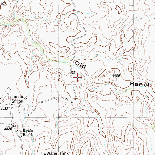 Topographic Map of Old Ranch, TX